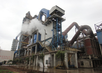 云南拉法基余热发电——竣工发电调试中的窑头余热锅炉